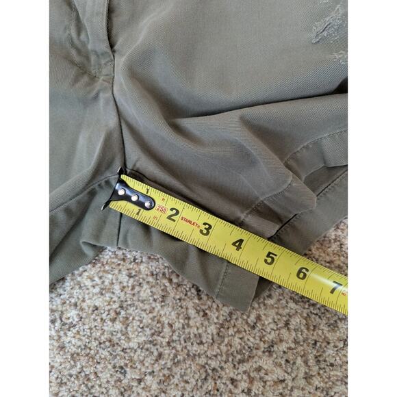 J.Crew Women's Olive Green Chino BROKEN-IN Boyfriend Shorts - Size 4 - EUC - Picture 6 of 7